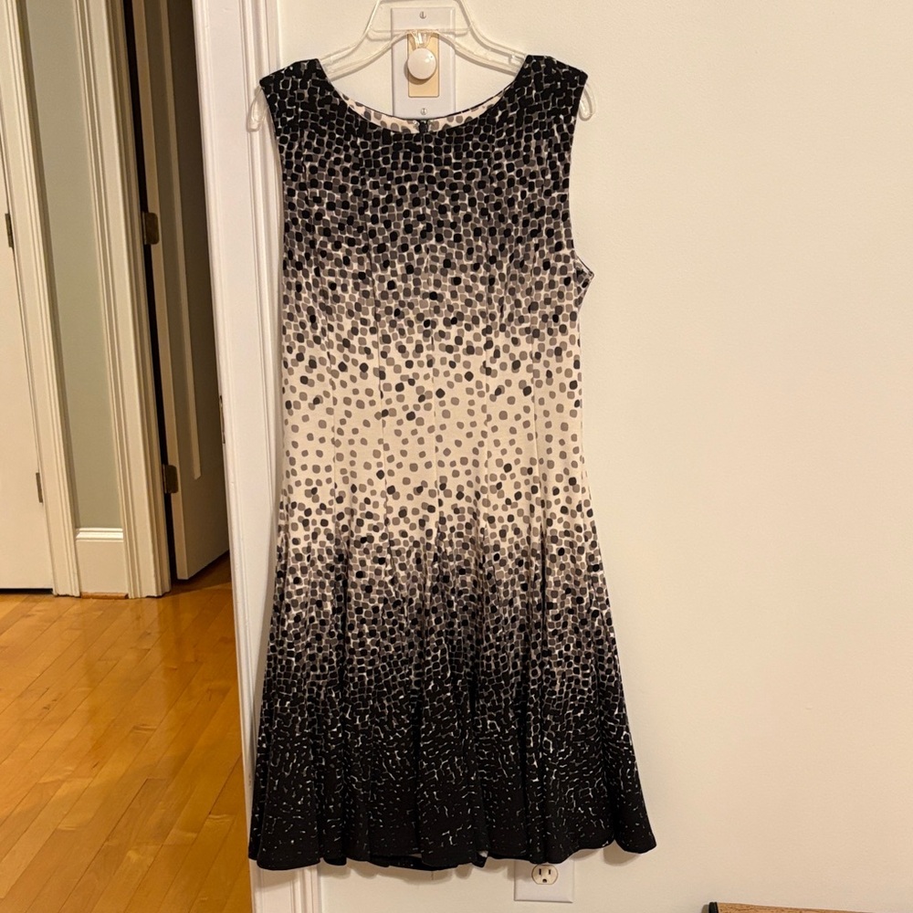 Eliza J Black and Cream Polka Dot Dress size 8